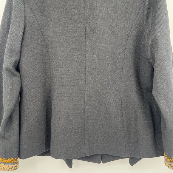 Vintage Beau Marc International Black & Gold Embellished Shimmering Blazer 16 - Picture 7 of 10